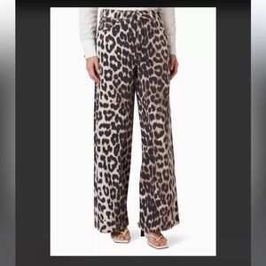 GANNI size 32 Jozey leopard denim